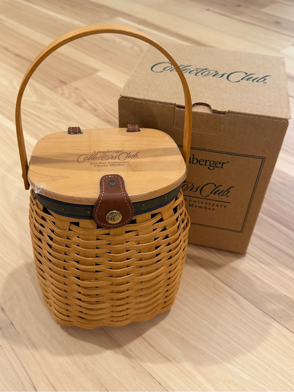 Longaberger Purse Basket Navy Lining